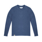 Long Sleeve Tee + Logo Tab On Hem // Navy (L)