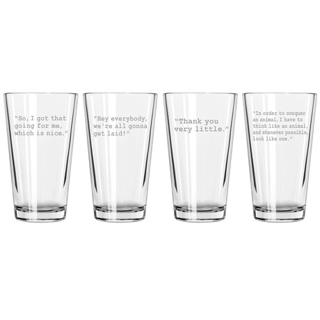 Pint Glasses // Set of 4 // Caddyshack Quote