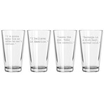 Pint Glasses // Set of 4 // The Godfather Quote