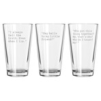 Pint Glasses // Set of 3 // Scarface Quote