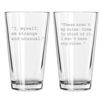 Pint Glasses // Set of 2 // Beetlejuice Quote