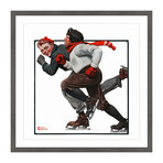 Speed Skating Framed Print (12"H x 12"W x 1.5"D)