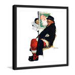 Santa Unmasked Framed Print (12"H x 12"W x 1.5"D)