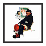 Santa Unmasked Framed Print (12"H x 12"W x 1.5"D)