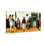 America Voting Print on Wrapped Canvas (6"H x 12"W x 1.5"D)