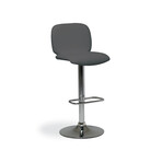 Samir Chrome Gas Stool (Taupe)