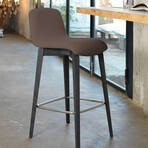 Milo Counter Stool // Anthracite + Beechwood