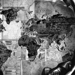 Astronaut World Map (12"H x 12"W x 0.75"D)