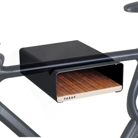 S-RACK // Bike Wall Mount // Black + Walnut (Medium (Up To 19.7" Handlebar Width))