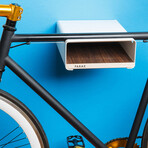 S-RACK // Bike Wall Mount // White + Birch (Medium (Up To 19.7" Handlebar Width))