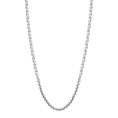 Sterling Silver Box Chain Necklace V.I