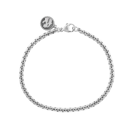 Sterling Silver Box Chain Bracelet V.I