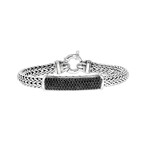 Sterling Silver + Black Spinel Bracelet