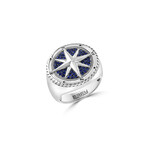 Sterling Silver + Sapphire Ring // Size 10