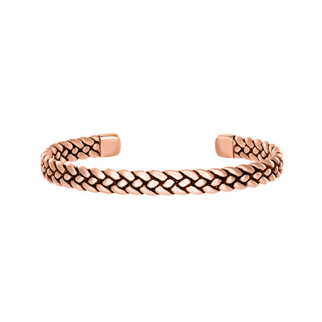 Sterling Silver + 18k Rose Gold Bangle