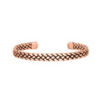 Sterling Silver + 18k Rose Gold Bangle