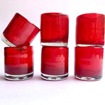 Blown Glass Mezcal Shot Glasses // Set of 6 (Cobalt Blue)