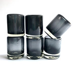 Blown Glass Mezcal Shot Glasses // Set of 6 (Cobalt Blue)