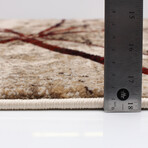 Ceyla // Gold + Red Rug (5'7"L x 3'11"W)