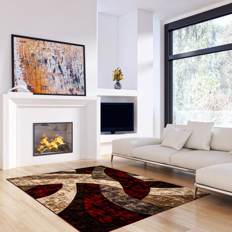 Haley // Burgundy Rug (5'7"L x 3'11"W)