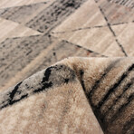 Brea // Beige + Black Rug (10'0"L x 7'10"W)