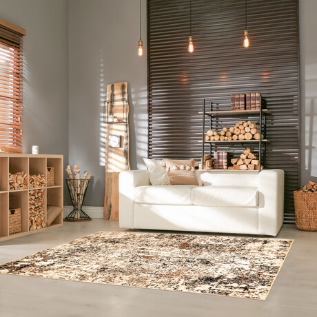 Verve // Beige + Gray Rug (10'0"L x 7'10"W)