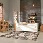 Brea // Beige + Black Rug (10'0"L x 7'10"W)