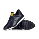 David Genuine Leather Sneakers // Navy Blue (EU Size 39)