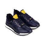 David Genuine Leather Sneakers // Navy Blue (EU Size 39)