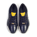 David Genuine Leather Sneakers // Navy Blue (EU Size 39)