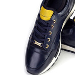 David Genuine Leather Sneakers // Navy Blue (EU Size 39)