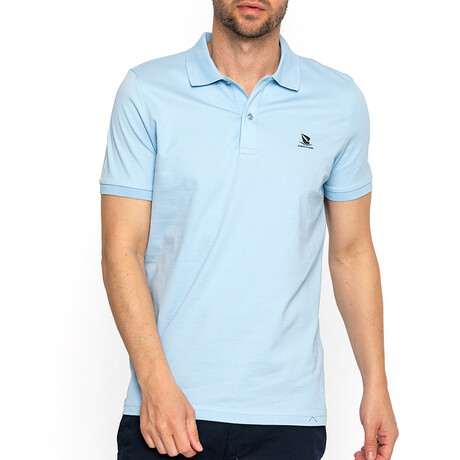 Henry Polo Shirt // Blue + Navy (S)