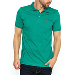 Alan Polo Shirt // Green + Red (M)