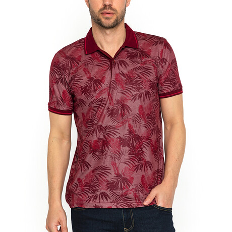 Joey Short Sleeve Polo Shirt // Bordeaux (M)