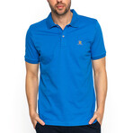 Marshall Polo Shirt // Sax + Orange (M)