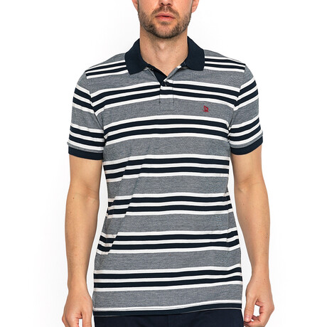 Louie Polo Shirt // Navy + Ecru (L) - Giorgio di Mare Polos - Touch of ...