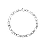 Steel Figaro Link Bracelet // 5mm (6.5"L)