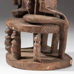 Genuine Dogon Wooden Statue // Seated Couple // V1