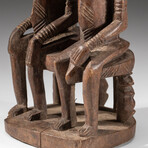 Genuine Dogon Wooden Statue // Seated Couple // V1