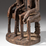 Genuine Dogon Wooden Statue // Seated Couple v.3