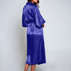 iCollection // Satin Long Robe // Blue (Small)