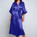 iCollection // Satin Long Robe // Blue (Small)