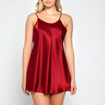 iCollection // Satin Mini Chemise // Burgundy (Small / Medium)