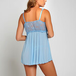 iCollection // Allover Lace Soft Cup Babydoll // Light Blue (Small)