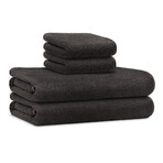 Towel Sets // Black (1 Bath Towel + 1 Hand Towel)