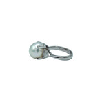 Platinum Diamond + Pearl Ring // Ring Size: 5.75 // Pre-Owned