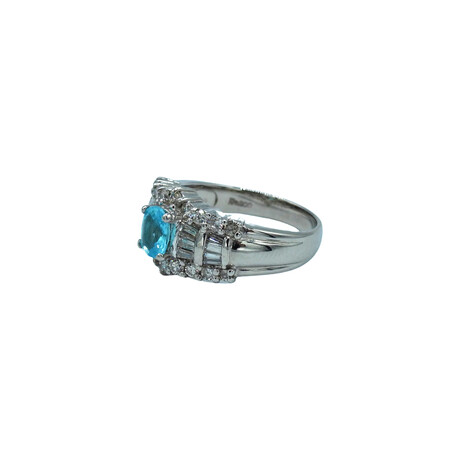 Platinum Diamond Paraiba Ring // Ring Size: 7.25 // Pre-Owned