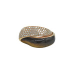 18k Rose Gold Diamond + Tigers Eye Ring // Ring Size: 7.5 // Pre-Owned