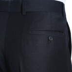 Double Button Slim Fit 2-Piece Wool Suit // Dark Navy (36R)