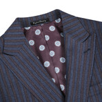 Slim Fit 2-Piece Striped Wool-Blend Suit // Navy (36R)